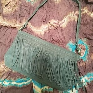 COACHELLA Suede Fringe Boho Bag by Old Navy